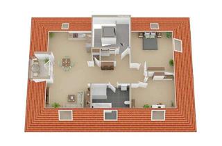 Wohnung kaufen in 49196 Bad Laer, SOFORT bezugsfrei - DG Wohnung in Bad Laer, Nähe Kurpark - Loggia, Carport u. Gartenanteil