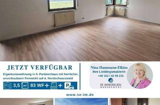 Wohnung kaufen in 75335 Dobel, 3,5-Zi.-ETW im Erdgeschoss mit herrlicher Fernsicht