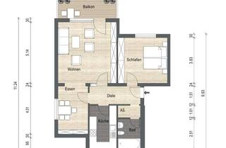 Wohnung kaufen in Talstraße, 58791 Werdohl, Freundliche und gepflegte 2,5-Zimmer-Wohnung mit Balkon mitten in Werdohl