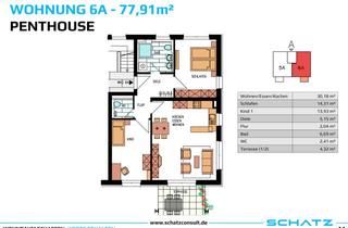 Penthouse kaufen in Kreuzerstraße 16/1, 72160 Horb, Exklusive 3-Zi Penthousewohnung mit Balkon I Wohnen im Naturpark Horb