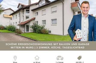 Wohnung kaufen in Eglerstraße 21, 79730 Murg, Attraktive Dreizimmerwohnung im Erdgeschoss mit Garage und Balkon | ruhige Lage mitten in Murg