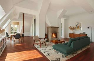 Loft kaufen in Bürgerpark Pankow, 13187 Pankow, Moderne Dachgeschosswohnung mit loftartigem Wohnbereich und Turmerker mit Blick in den Bürgerpark