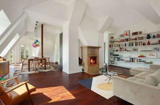 Loft kaufen in Bürgerpark Pankow, 13187 Pankow, Moderne Dachgeschosswohnung mit loftartigem Wohnbereich und Turmerker mit Blick in den Bürgerpark