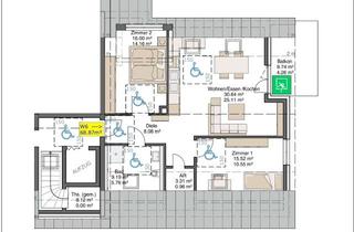 Wohnung kaufen in 73265 Dettingen, Neubau Dachgeschoss Wohnung mit 3 Zimmern und Südbalkon in Dettingen u. Teck