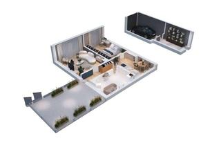 Wohnung kaufen in 71672 Marbach, 2,5 Zimmer Wohnung mit großer Terrasse und Garage