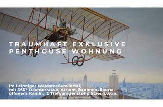 Penthouse mieten in Funkenburgstraße 24, 04105 Zentrum-Nordwest, Traumhaft exklusive Penthouse Wohnung mit Dachterrasse, Atrium, Sauna, offenem Kamin, Tiefgarage um.