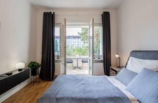 Wohnung mieten in Pflügerstraße 21, 12047 Neukölln, Brandneue möblierte 2-Zimmer-Wohnung in Neukölln mit Balkon und Schreibtisch