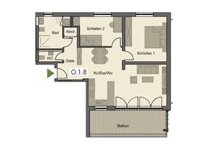 Wohnung mieten in 87772 Pfaffenhausen, Exklusiver Erstbezug in Pfaffenhausen: Helle 3-Zimmer-Wohnung mit Balkon