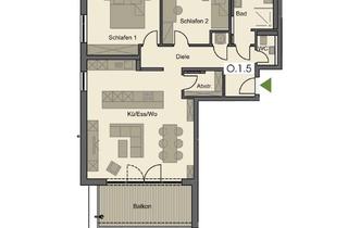 Wohnung mieten in 87772 Pfaffenhausen, Exklusiver Erstbezug in Pfaffenhausen: Helle 3-Zimmer-Wohnung mit Balkon