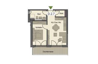 Wohnung mieten in 87772 Pfaffenhausen, Exklusiver Erstbezug in Pfaffenhausen: Helle 2-Zimmer-Wohnung mit Dachterrasse