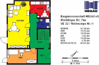 Wohnung mieten in Worblinger Str. 74 a, 78224 Singen, Reihenmittelhaus in Singen-Süd