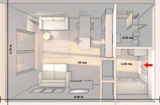 Wohnung mieten in Kurt-Schumacher-Straße 95, 56626 Andernach, Stilvolle, sanierte 1-Raum-Wohnung mit Einbauküche in Andernach