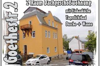 Wohnung mieten in Goethestrasse, 07973 Greiz, EINMALIGE DACHGESCHOSSWOHNUNG*NEUE EINBAUKÜCHE*WANNE & DUSCHE*TAGESLICHTBAD*ZENTRUM*TOP LAGE*