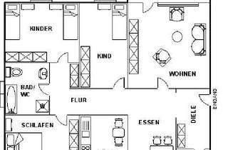 Wohnung mieten in 95643 Tirschenreuth, großzügige 4-Zimmer-Wohnung zu vermieten