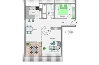 Wohnung mieten in Nagolder Straße 47, 71131 Jettingen, Charmante Dachgeschosswohnung mit Galerie, Loggia & 2 TG-Stellplätzen in 71131 Oberjettingen