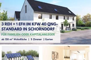Einfamilienhaus kaufen in 73614 Schorndorf, Modern, effizient, förderfähig: Drei Reihenhäuser und ein Einfamilienhaus nach KfW 40 QNG-Standard