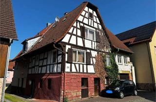 Haus kaufen in Nußbaumer Straße 23, 75245 Neulingen, KEIN DENKMALSCHUTZ! Fachwerkhaus mit Garten und Anbau im Herzen von Göbrichen