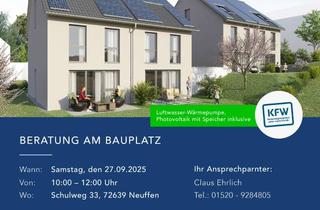 Doppelhaushälfte kaufen in Schulweg 33, 72639 Neuffen, Doppelhaushälfte in sonniger, ruhiger Aussichtslage - Grundstücksbesichtigung am 27.09. um 10 Uhr
