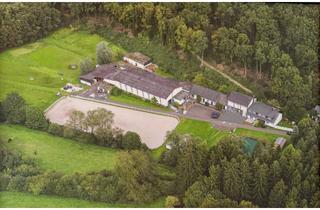 Haus kaufen in 56593 Horhausen (Westerwald), Reitanlage mit 13ha, Halle und 35 x 70 Reitplatz, über 30 Boxen, Scheunen, Wohnhaus! Fast All
