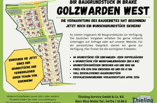 Grundstück zu kaufen in 26919 Brake, Attraktive Grundstücke im Neubaugebiet Golzwarden!