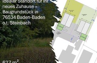 Grundstück zu kaufen in 76534 Steinbach, Bauplatz mit Zukunft: Attraktives Grundstück in Baden-Baden Steinbach mit 627 m²
