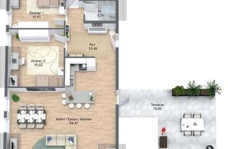 Penthouse mieten in Hohensteiner Straße, 74366 Kirchheim, Hochwertige 3-Raum-Penthousewohnung mit gehobener Innenausstattung mit EBK in Kirchheim am Neckar