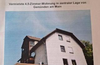 Wohnung kaufen in 97780 Gössenheim, Gössenheim - Vermietete 4,5-Zimmer-Wohnung in zentraler Lage zu verkaufen