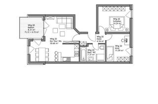 Wohnung kaufen in Niederscheyerer Straße 86, 85276 Pfaffenhofen, Pfaffenhofen! Neubau! 3-ZKB OG-Whg. mit 8,31 m² Süd-/West-Balkon, FBH, elektr. Rollläden, Videospr.!