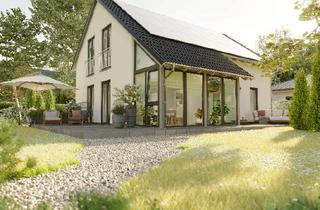 Haus kaufen in 99100 Gierstädt, INKLUSIVE Wintergarten & Carport: Energiesparend, bezahlbar & gemütlich. Massivhaus in Gierstädt