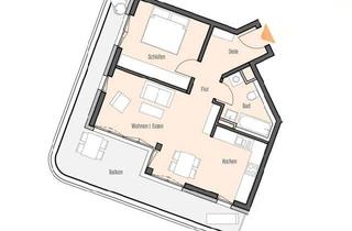 Wohnung kaufen in Ella-Bergmann-Michel-Straße, 60438 Frankfurt, Einziehen und wohlfühlen – Lichtdurchflutete 2-Zimmer-Wohnung mit sonnigem Balkon in Riedberg