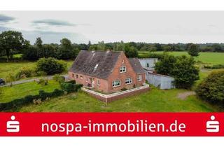 Einfamilienhaus kaufen in 25876 Schwabstedt, Teilweise unterkellertes Einfamilienhaus mit Doppelgarage und diversen Nebengebäuden in Alleinlage