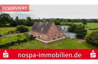 Einfamilienhaus kaufen in 25876 Schwabstedt, Teilweise unterkellertes Einfamilienhaus mit Doppelgarage und diversen Nebengebäuden in Alleinlage