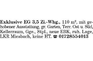 Wohnung mieten in 83714 Miesbach, Exklusive EG 3,5 Zi.-Whg. LKR Miesbach