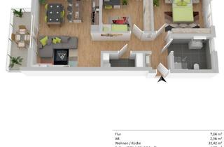 Wohnung mieten in 59387 Ascheberg, Neubauwohnung barrierefrei, 3 Zi. mit Balkon in Ascheberg