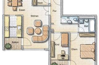 Wohnung kaufen in 71522 Backnang, Attraktive 3 1/2-Zimmer-Wohnung mit PKW-Stellplatz