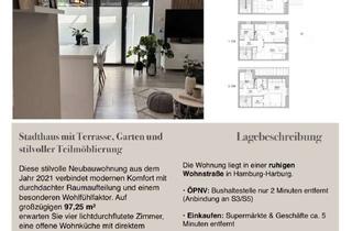 Wohnung mieten in 21079 Rönneburg, Exklusive, neuwertige 4-Zimmer-Wohnung mit Balkon und Einbauküche in Hamburg
