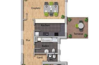 Wohnung mieten in 92355 Velburg, Großzügig und ruhig wohnen in Velburg, mit zwei Terrassen im Grünen !