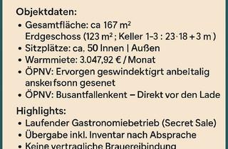 Gastronomiebetrieb mieten in 22083 Barmbek-Süd, Top-Gastronomiefläche in Hamburg-Barmbek – laufender Betrieb