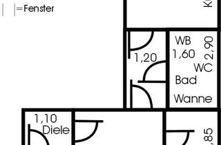 Wohnung mieten in Marienstr. 50, 95028 Hof, gemütliche 44 qm 2 Zimmer Wohnung zentral gelegen