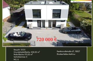 Doppelhaushälfte kaufen in Rembrandtstraße 67, 15827 Blankenfelde-Mahlow, Blankenfelde-Mahlow - Berlin-Blankenfelde: Doppelhaushälfte 170 m², 5 SZ, A+, Einliegerwohnung - provisionsfrei