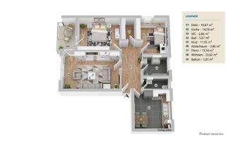 Wohnung kaufen in 79793 Wutöschingen, Schöne 3,5-Zimmer-Wohnung mit Garage