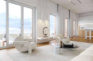 Wohnung kaufen in Eiswerderstraße 12, 13585 Spandau, Familienidylle mit Wasserblick im Grünen: Großzügige 4-Zimmer-Neubau-Wohnung mit Loggia & 2 Bändern