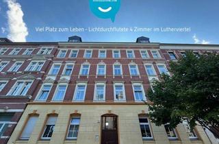 Wohnung mieten in 09126 Chemnitz, Lutherviertel • 4-Raum Wohnung • Tageslichtbad mit Wanne • toller Ausblick • zur Miete • WG-geeignet