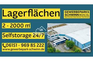 Gewerbeimmobilie mieten in 64372 Ober-Ramstadt, Lagerflächen - 2-2000qm möglich - Selfstorage 24/7