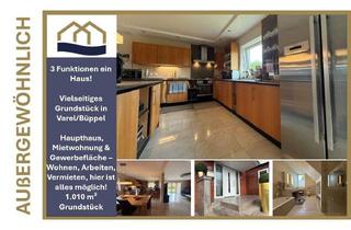 Haus kaufen in Bürgermeister-Osterloh-Straße 72 Und 72A, 26316 Varel / Büppel, Varel / Büppel - Vielseitiges Wohn- und Geschäftshaus mit Ferienwohnung, Gewerbefläche & großem Grundstück in Varel Büppel