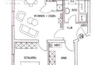 Wohnung mieten in 76877 Offenbach, Helle 3-Zimmer Dachgeschosswohnung mit Balkon in Offenbach an der Queich