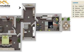 Wohnung mieten in 38368 Mariental, 2- Zimmer EG Wohnung in Mariental mit Balkon