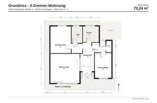 Wohnung mieten in Albert-Schweitzer-Str., 24119 Kronshagen, Attraktive 3-Zimmer-Wohnung mit Balkon und EBK