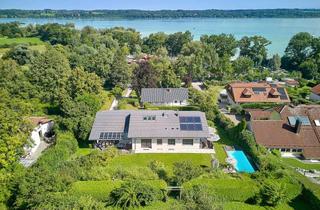 Villa kaufen in 82279 Eching, Familienvilla mit Pool, luftigem Strandhausflair, Seeblick, Lift und Einliegerwohnung in Seenähe
