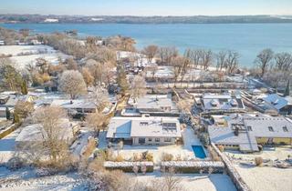 Villa kaufen in 82279 Eching, Familienvilla mit Pool, luftigem Strandhausflair, Seeblick, Lift und Einliegerwohnung in Seenähe